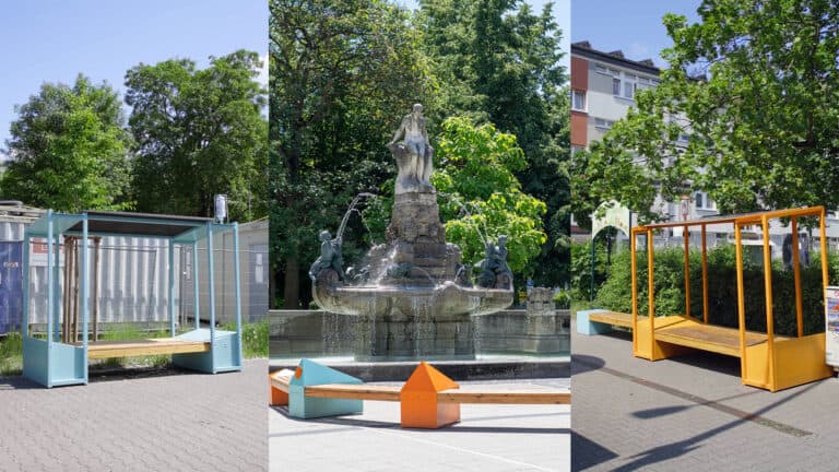 DIE LANGE BANK Installation auf der Hauptwache
