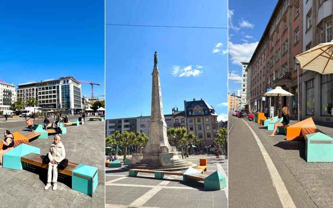 DIE LANGE BANK Installation auf der Hauptwache