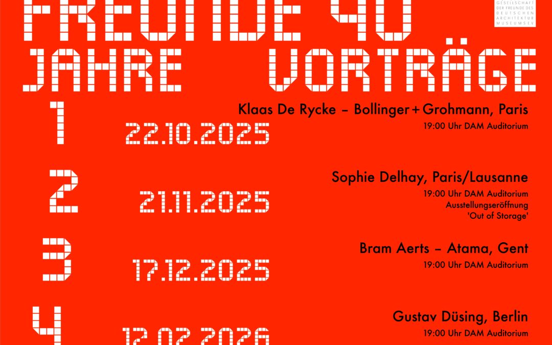 FREUNDE 40 Jahre Vortrag: Sophie Delhay, Paris / Lausanne